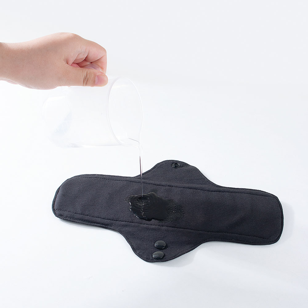 1pc Balck 純粋な綿生理用パッド女性再利用可能な布月 - Cloth Pad Reusable のレビューと価格