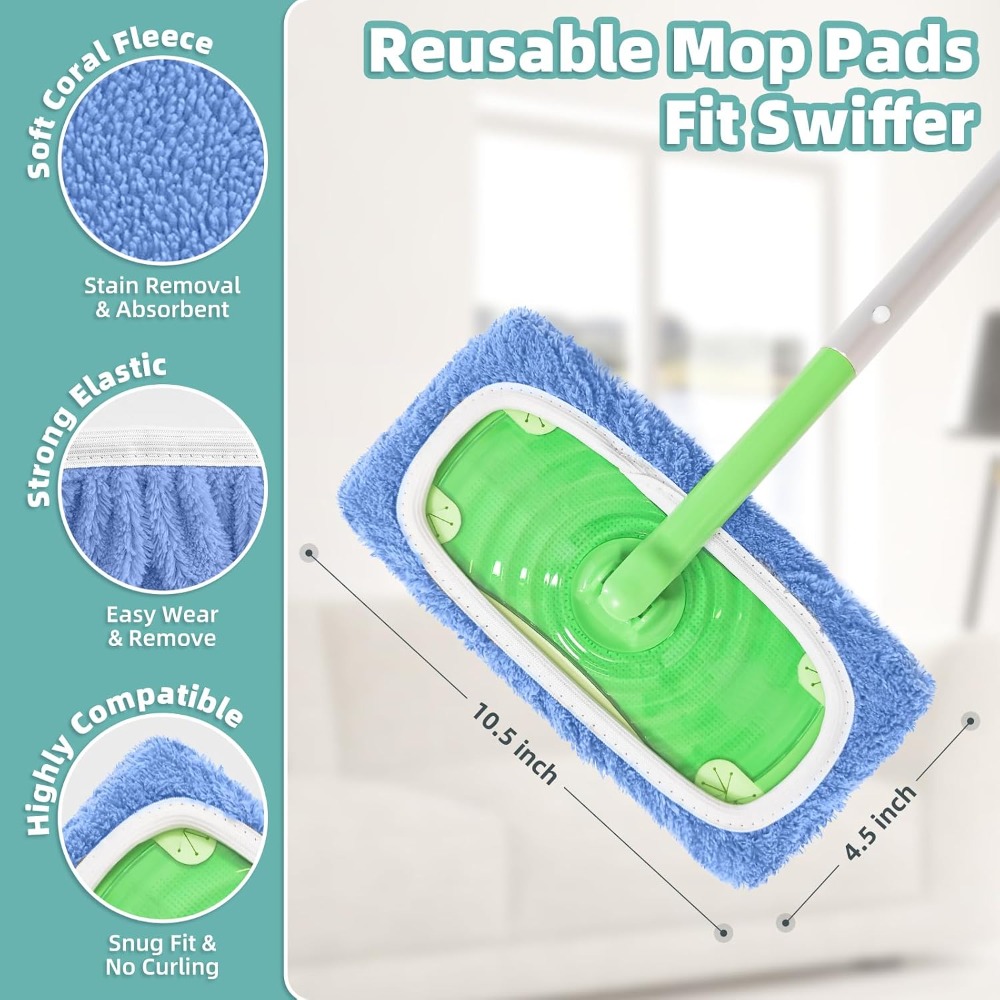 スイーパーモップ用再利用可能なマイクロファイバーモップパッド - Cloth Pad Reusable のレビューと価格